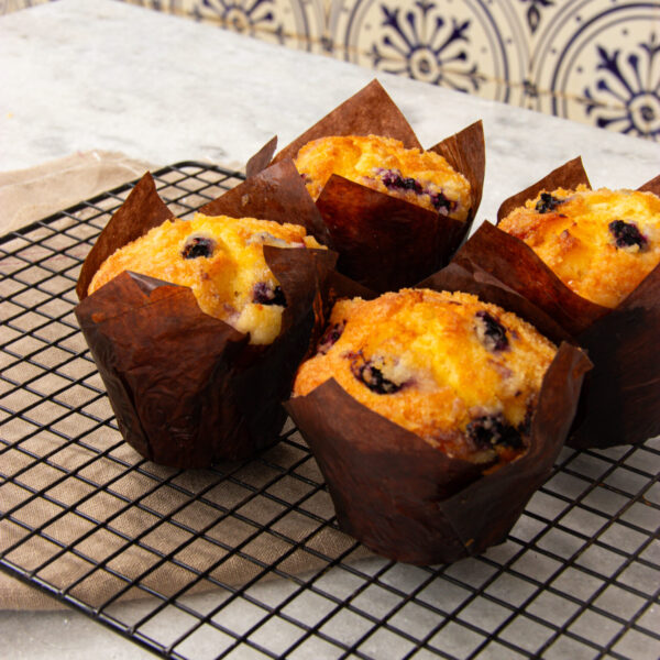 Muffin de Siciliano com Mirtilo e Chocolate Branco